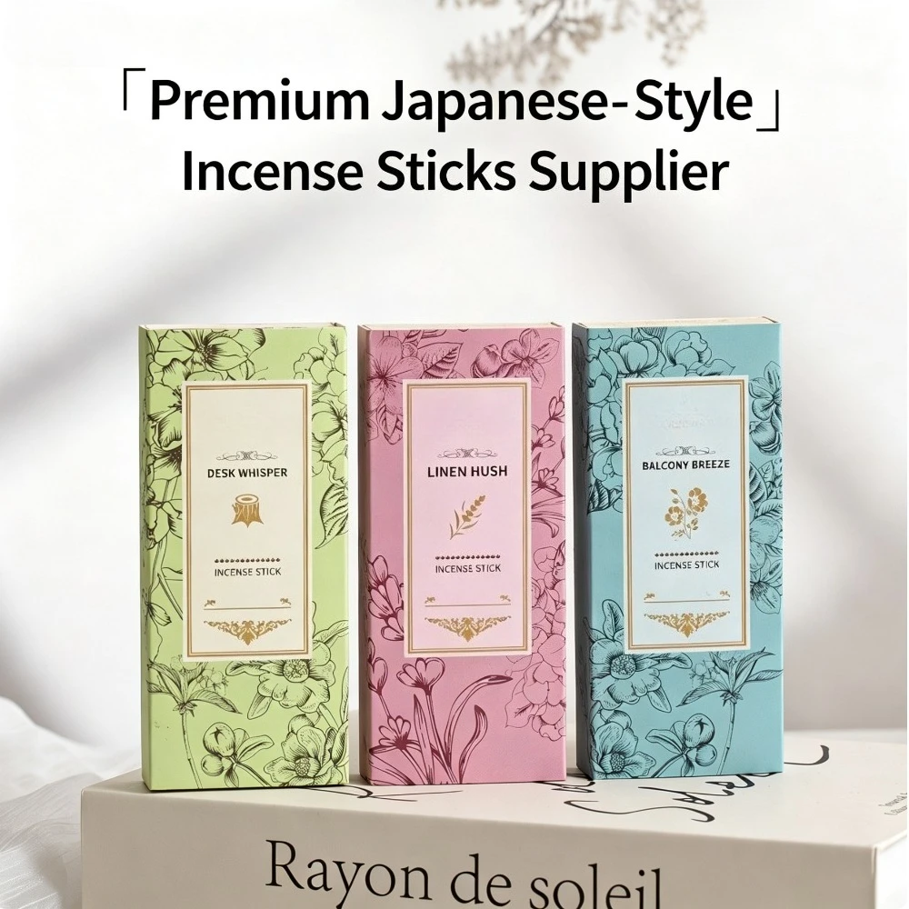 Colorful Japanese‑style Incense Sticks, Indoor Aromatherapy, Long‑Lasting Fragrance, Floral & Fruity Scent, for Relaxation