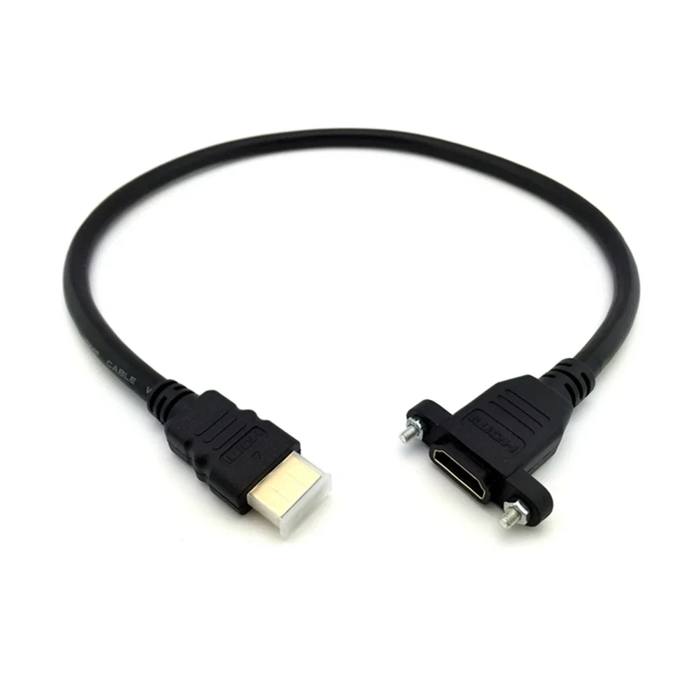 

HD HDMI male to female 0.5m HD video cable HDMI 2.0 version 4K * 2K with ear screw fixed extension