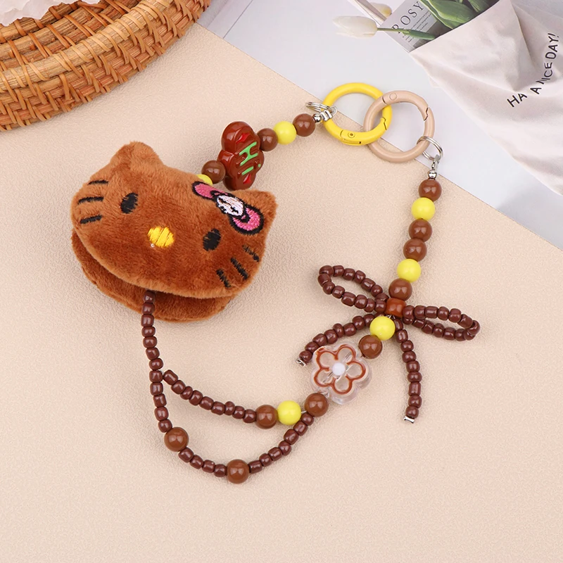 Kawaii Hello Kitty Lanyard for Anti-Lost Bracelet Case Wrist Strap Car Keychain Cute Phone Charm