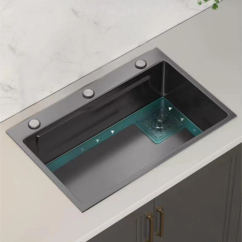 Thickened Kitchen Sinks Stainless Steel Nano-handmade Kitchen Sinks Complete Set Home Improvement Lavelli Da Cucina ZY40SC