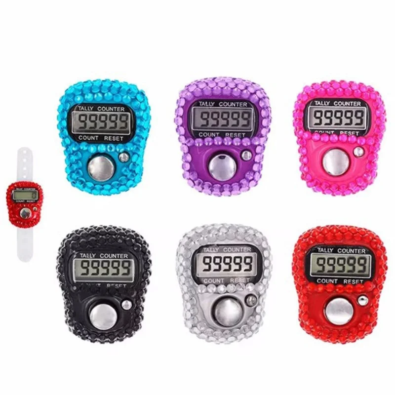 

Electronic Finger Counter Ring Finger Click Portable Resettable Digital Display Counter Golf Count Braided Prayer Accessories