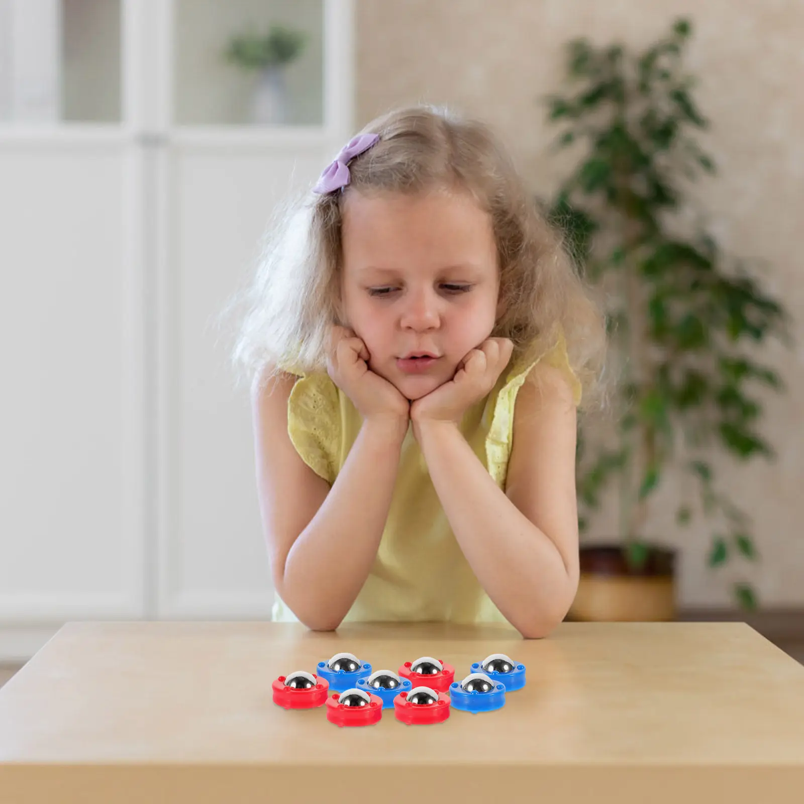 

8Pcs Foosball Roll Beads Sturdy and Lightweight Design for Desktop Soccer Game Replacement Rolling Balls Tabletop Game