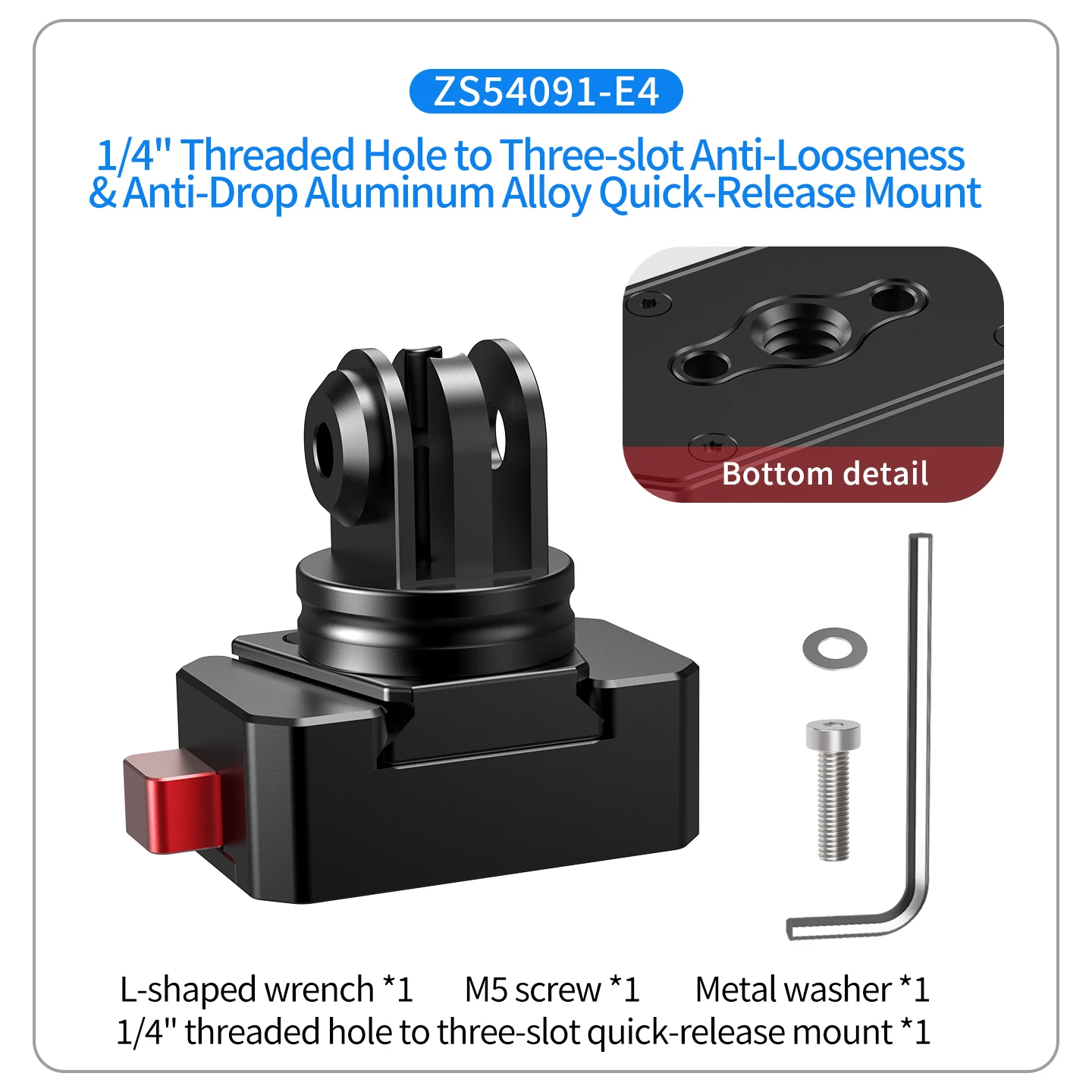 1-Zoll-Kugelkopf-Schnellverschluss-Halterung, 360° verstellbar, keine Blockierung, für Panoramakamera Insta360 X3 X4 X5 für DJI OSMO Pocket Gimbal – Detail 22