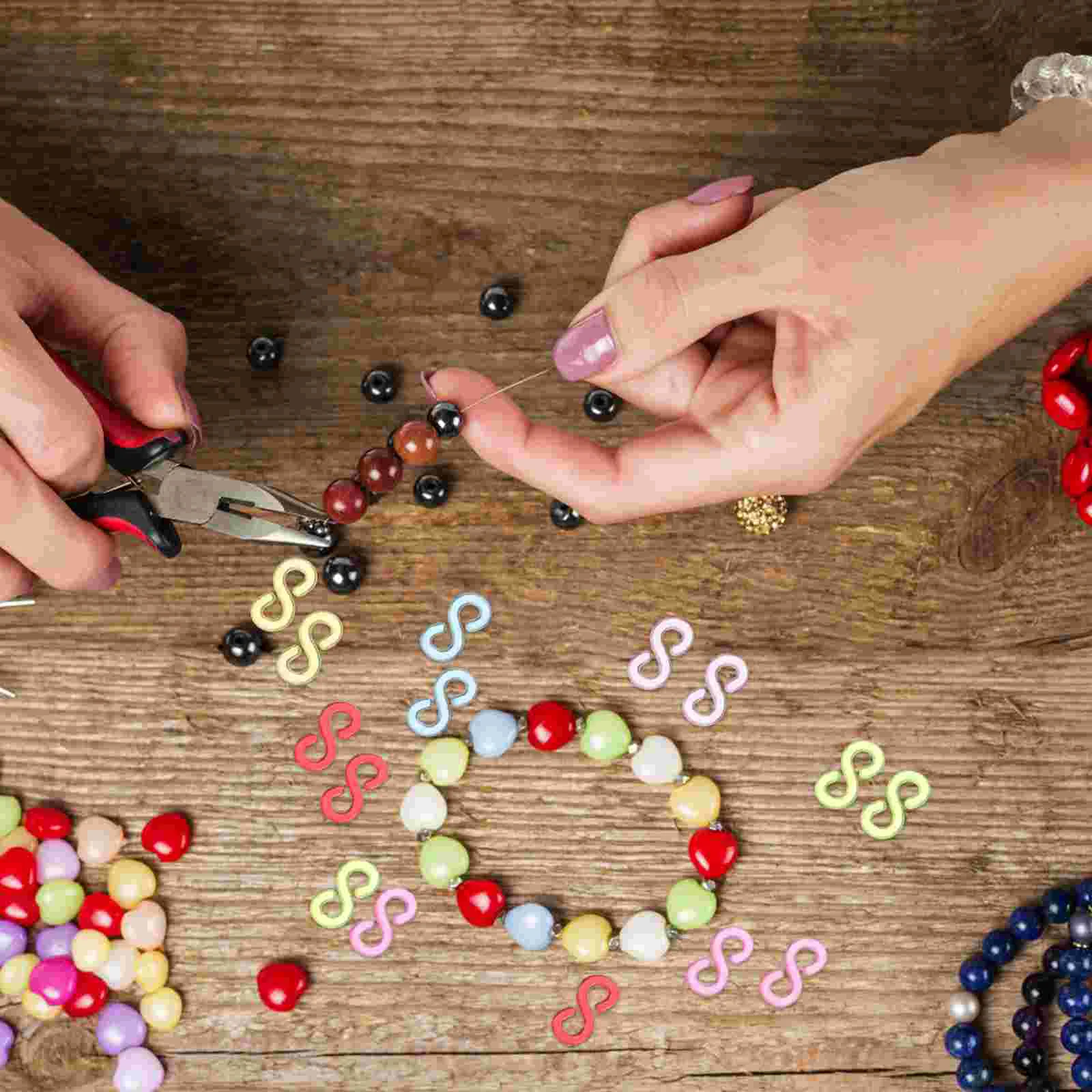 Fermoirs de bracelet de métier à tisser, connecteurs de bande de caoutchouc, crochets d'artisanat, accessoires exécutifs de bricolage, clips de métier à tisser, 1000 pièces