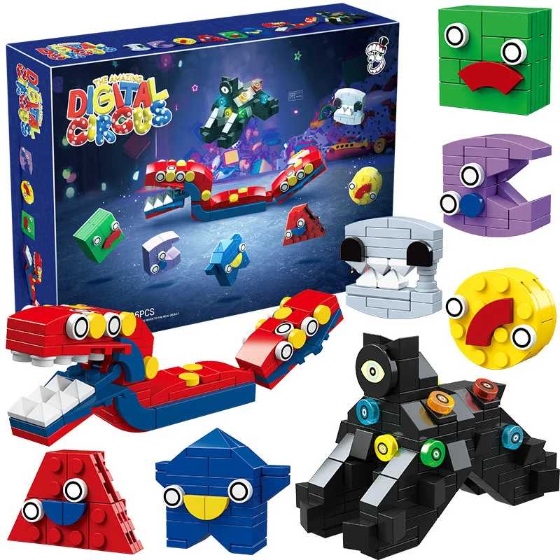 Nieuw product Het verbazingwekkende digitale circus Magische digitale circus-assemblageblok Kinderspeelgoed Kerstcadeau