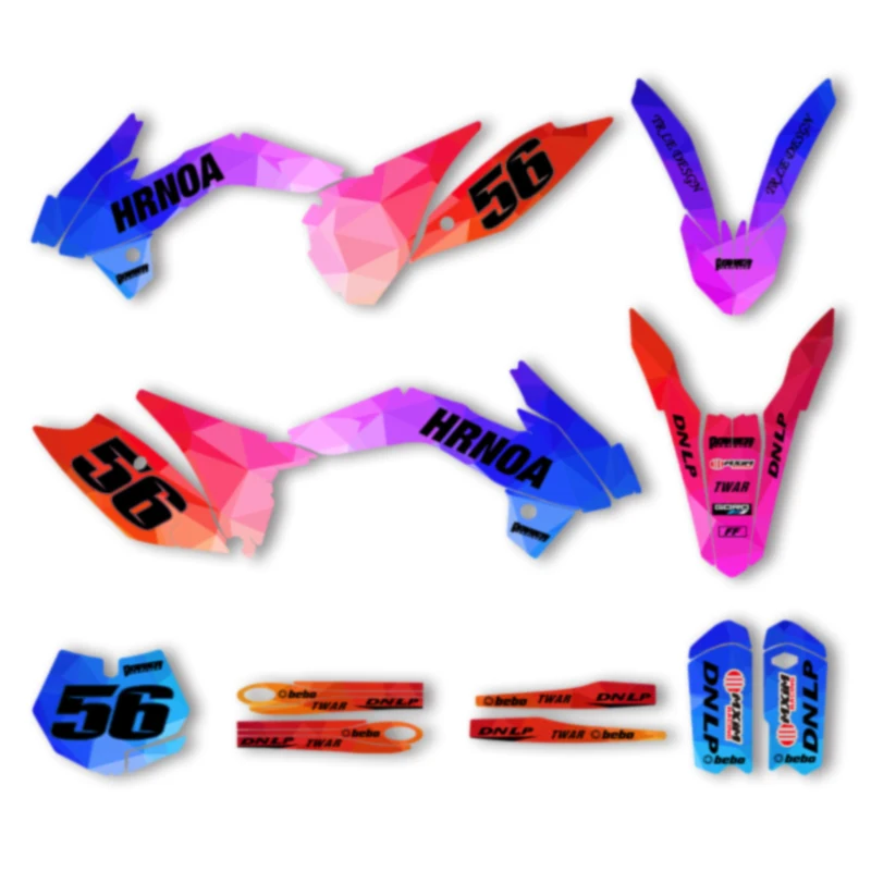 

Powerzone Motorcycle Adhesive Decals Stickers Kits for KTM SX85 2013-2014 2015-2017 Number Name Custom