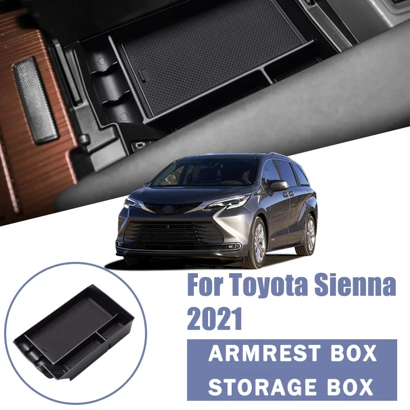 

For Toyota Sienna 2021 Armrest Storage Box Stowing Tidying Organizer Box Car Interior Accessories Supplies