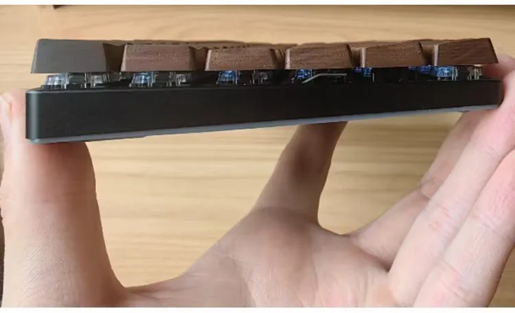 Black Walnut Ultra-thin Low-profile Keycaps Custom Transparent MX Switch Keycap Cute Original Design Artisan Point Key Caps