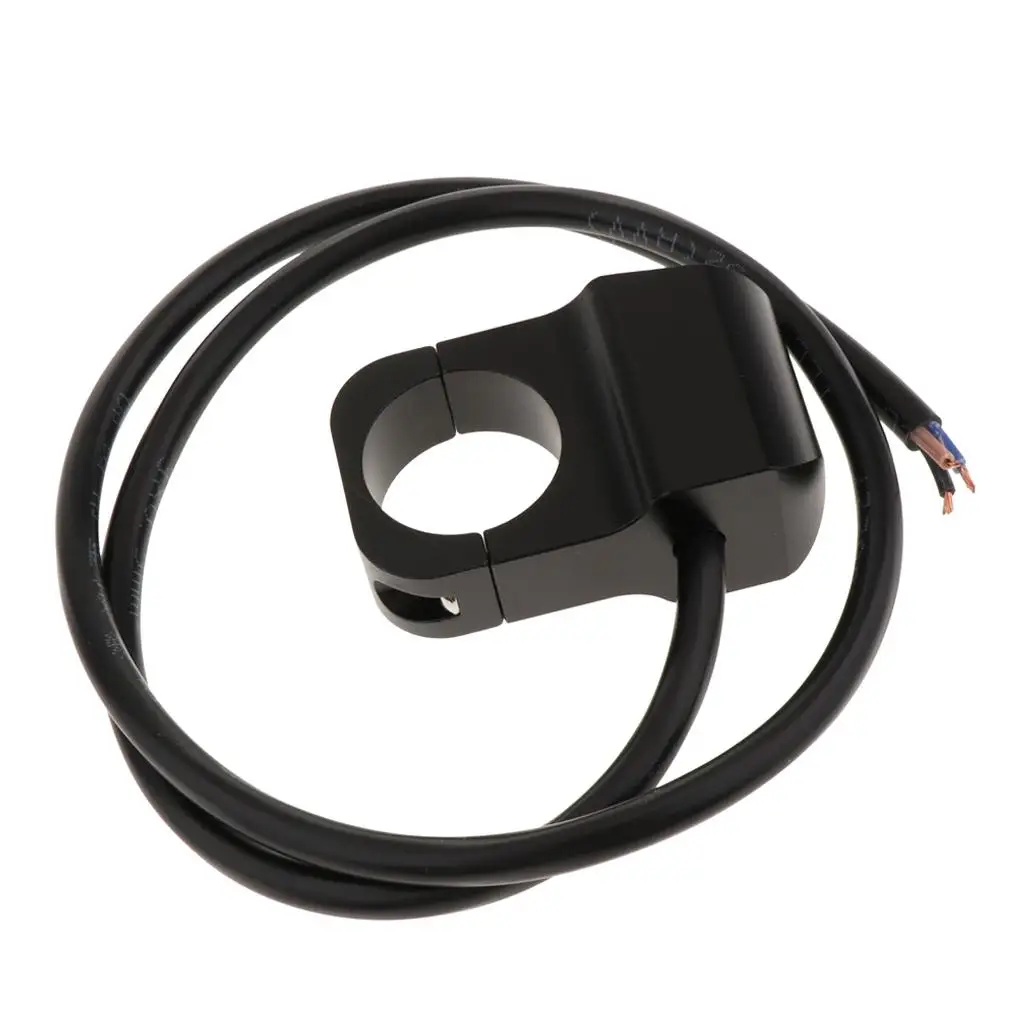 12V Motorcycle ATV 1inch Handlebar Headlight Fog Spot Light On Off Switch Waterproof 25mm - Stainless Steel Black Body view 3
