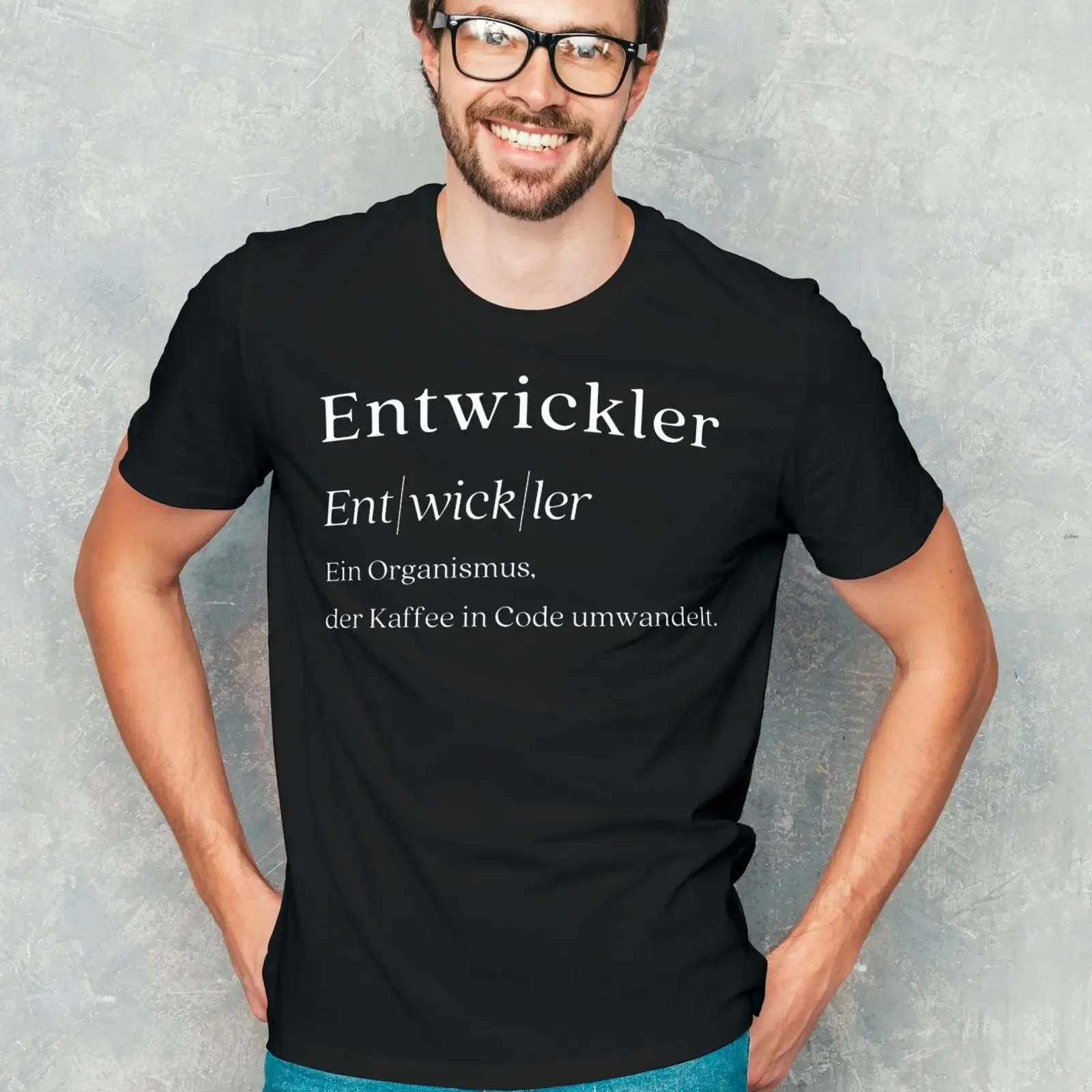 Забавная футболка Entwickler Definition Funny Developer с надписью Coffee To Code Programmer, винтажный топ с эффектом потертости для повседневной носки, модная мужская одежда