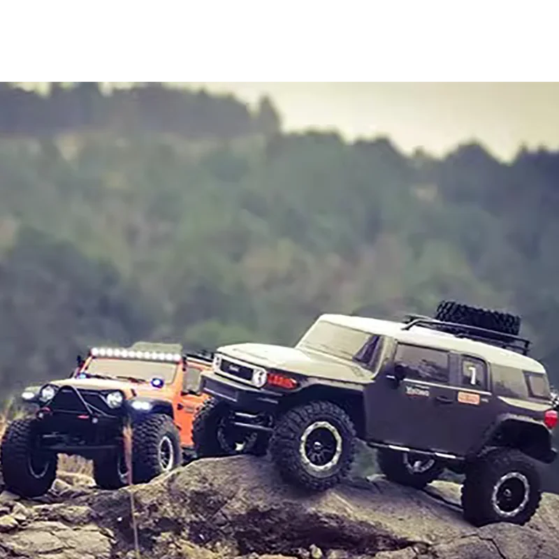 YK4103 FJ Cool Road Ze Vehículo de escalada teledirigido profesional RC con cerradura diferencial Puente de puerta de alto y bajo alcance