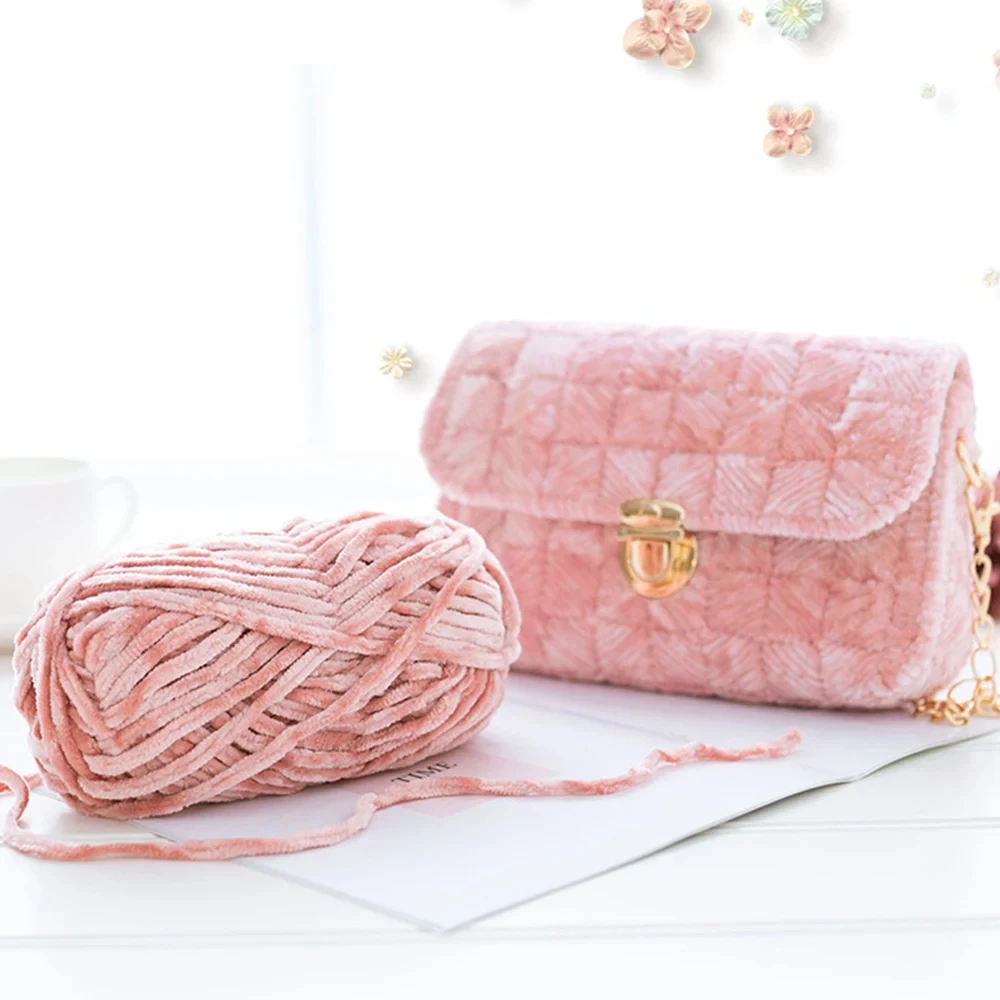 D&D 80M Soft Chenille Yarn Blanket Yarn for Hand Knitting Fluffy Soft Plush Baby Blanket Yarn