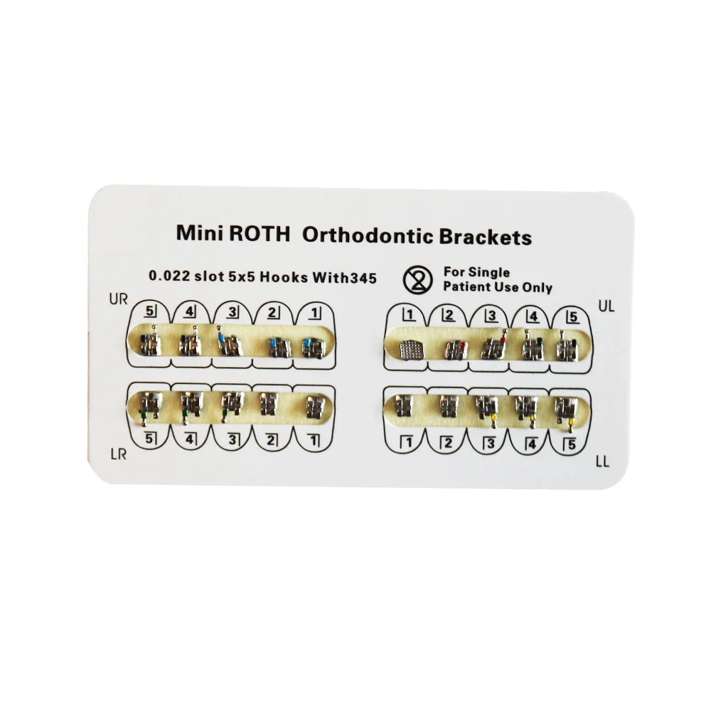 10Packs Ortho Braces Bracket Roth Monoblock 345hooks Standard Mini White Pad