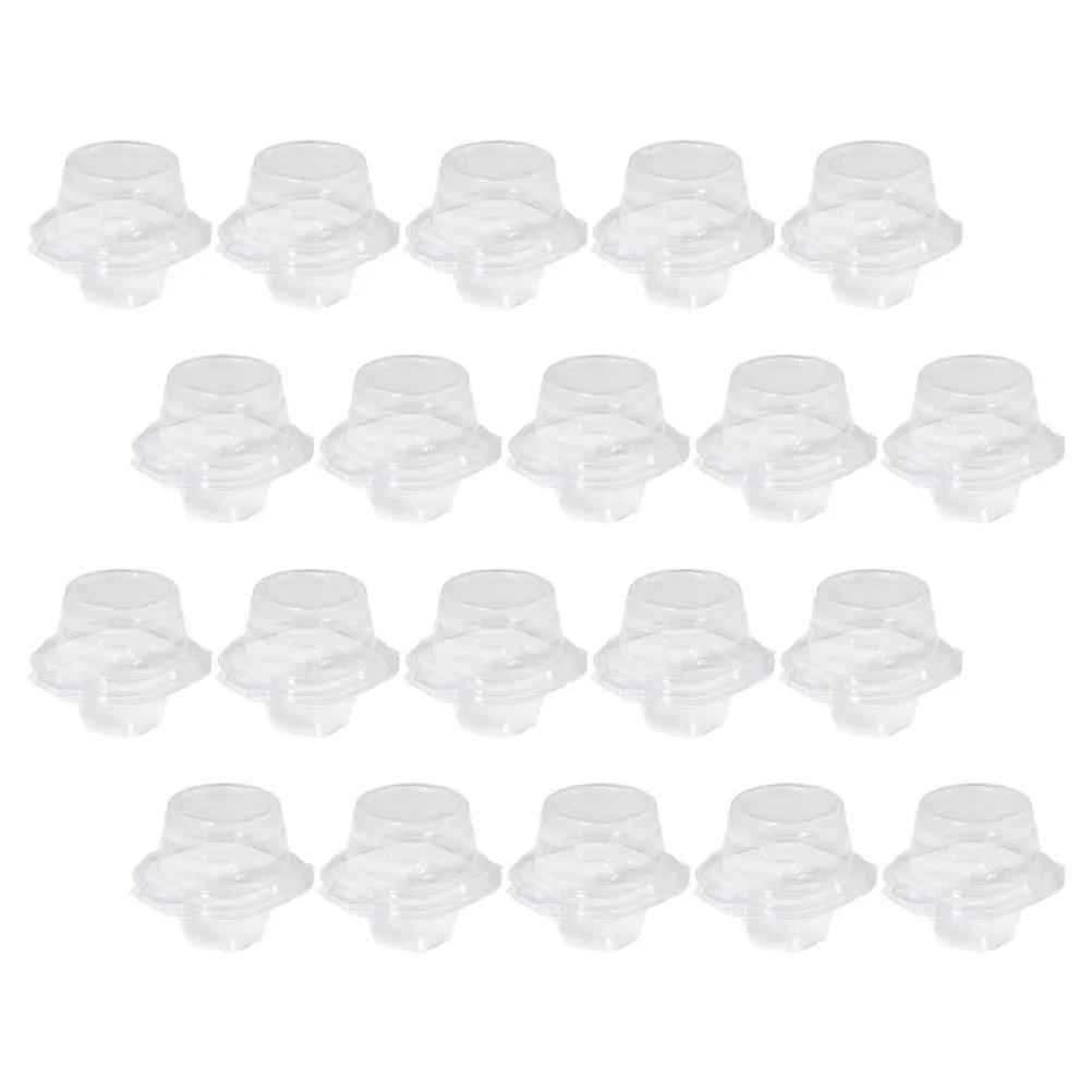 

20pcs Cake Packaging Boxes Clear Cupcake Holders With Lid Individual Dessert Containers For Cupcakes Cakes Egg Tarts Disposable