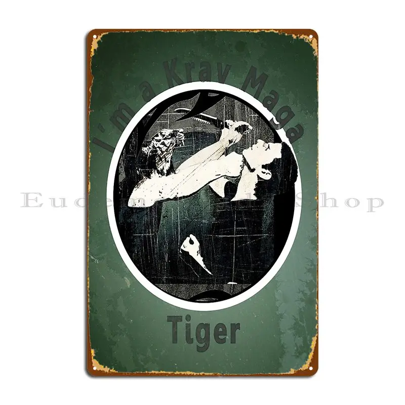 Krav Maga Tiger Martial Arts Mma Self Defense Metal Sign Poster PaintingDesign Cinema Customize Cave Tin Sign Poster