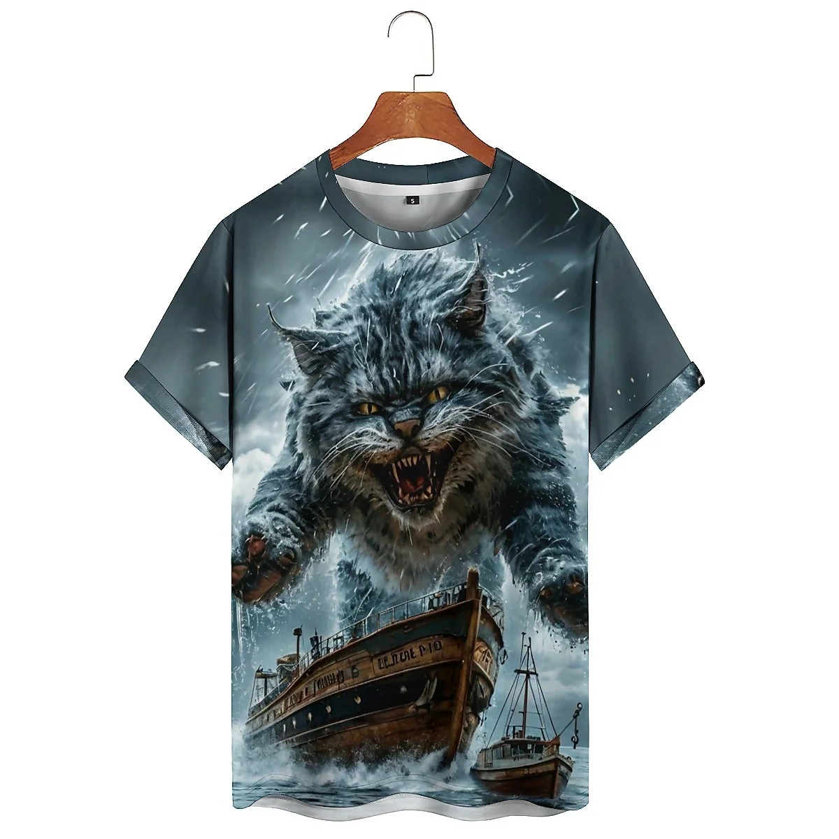 

Creative Men's 3D Printed Short-Sleeve T-Shirt - Relaxed Fit Printed Top