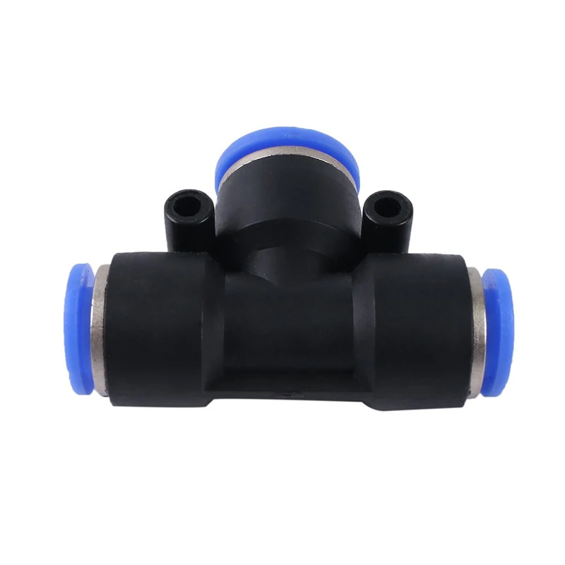 10 pcs 6mm Pipe Connector Tee Union Connectors 3 Way T T type PVC Union Pneumatic Connectors Air Pneumatic Quick Connector