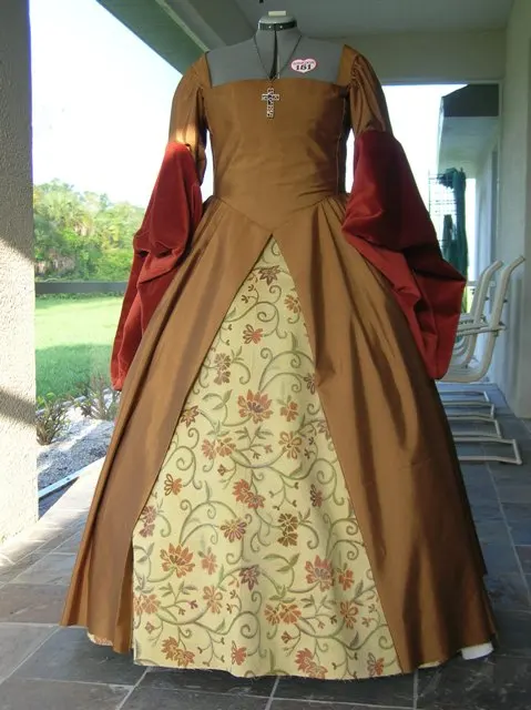 Victorian king henry Queen Elizabeth Tudor Period Dress Cosplay Costume Anne Boleyn yellow royal dress cosplay costume