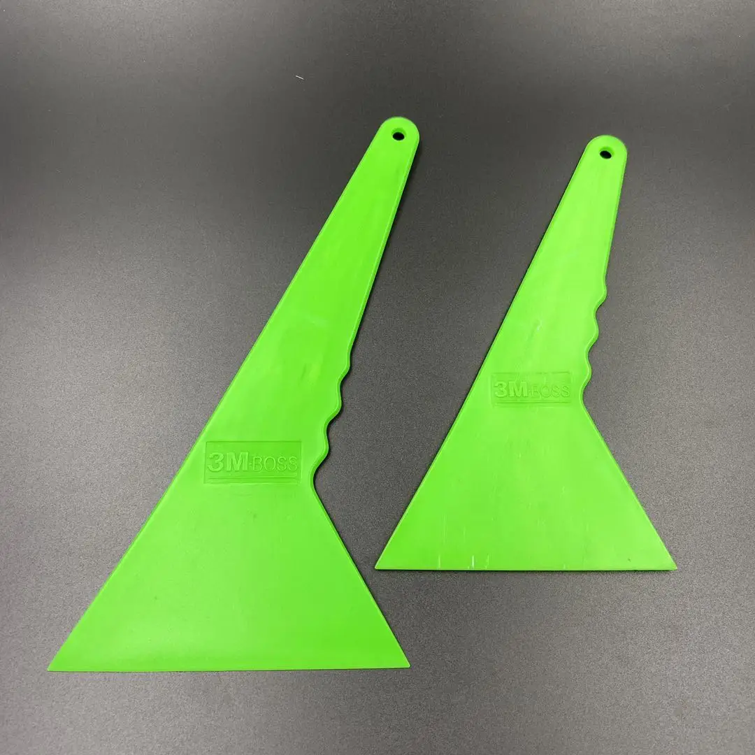 Green Triangle Car Squeegee Vinyl Film Sticker Wrapping Tool Window Glass Clean Scraper  B16