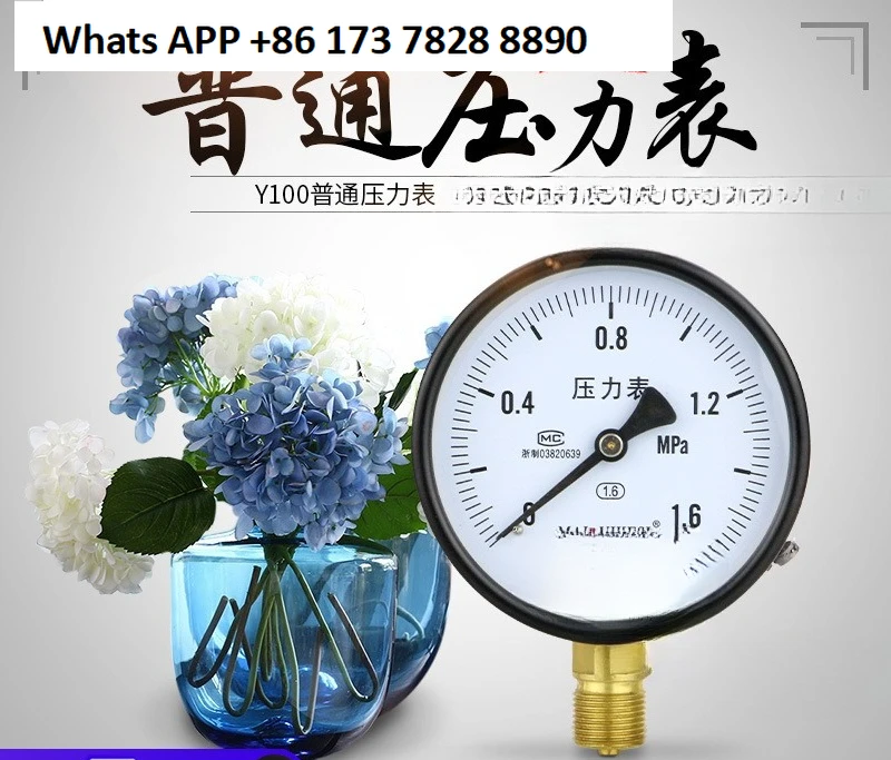 

Standard thread M20 * 1.5 vacuum negative pressure, water pressure, air pressure, hydraulic Y100 ordinary pressure gauge