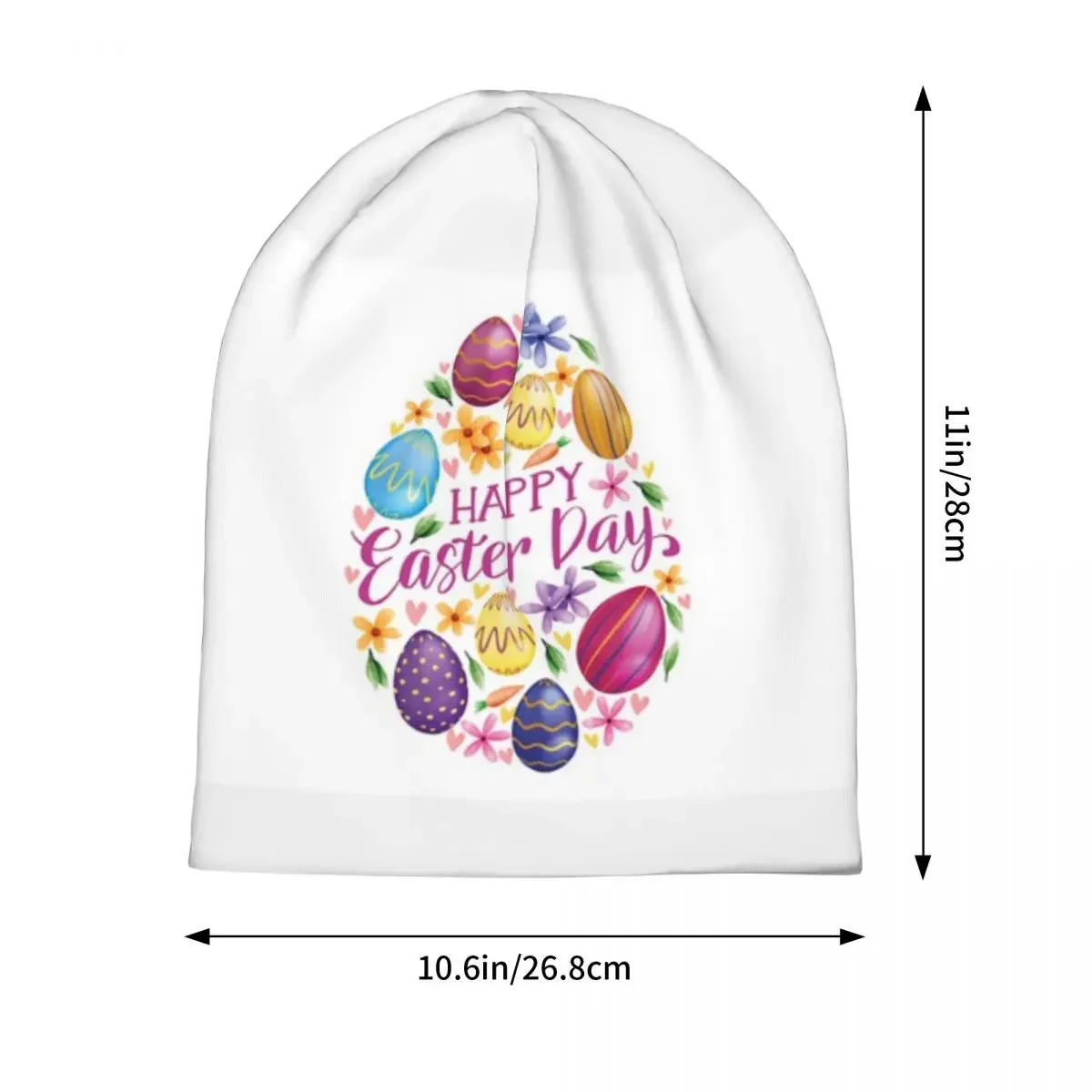 Easter Egg Basket Bonnet Hats Happy Easter Day Beanie Hats Design Skullies Beanies Spring Funny Adult Unisex Kpop Warm Caps