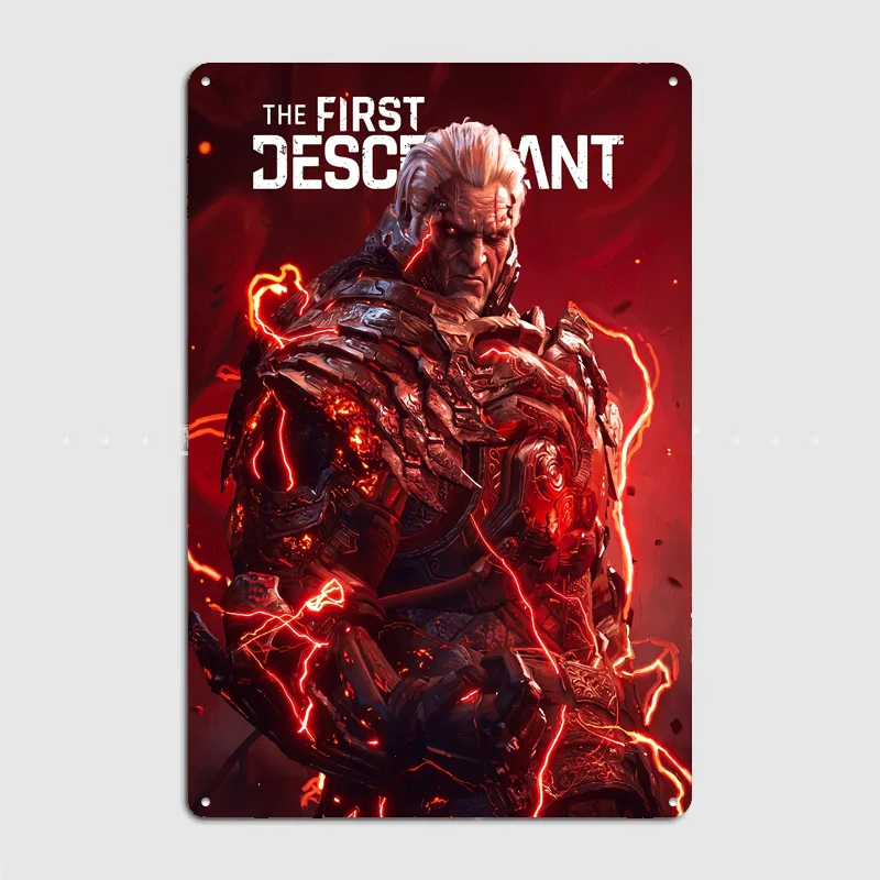 The First Descendant Game Poster Metal Sign Posters Bar Bedroom Custom Wall Decorations Room Decoration Interior Home Decor