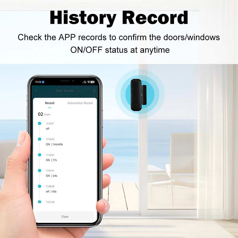 WiFi สมาร์ทเซ็นเซอร์ประตูและหน้าต่าง Magnetic Security ALARM บันทึก REMOTE Monitor Controller สําหรับ SmartThings Alexa Google Home