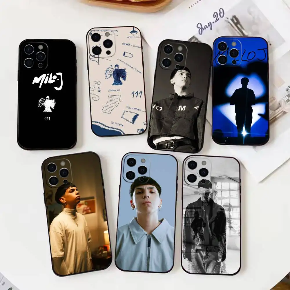 

Rapper Singer M-Milo J Phone Case For iPhone 16,15,14,13,12,17,Pro Max,Plus Silicone Black Case