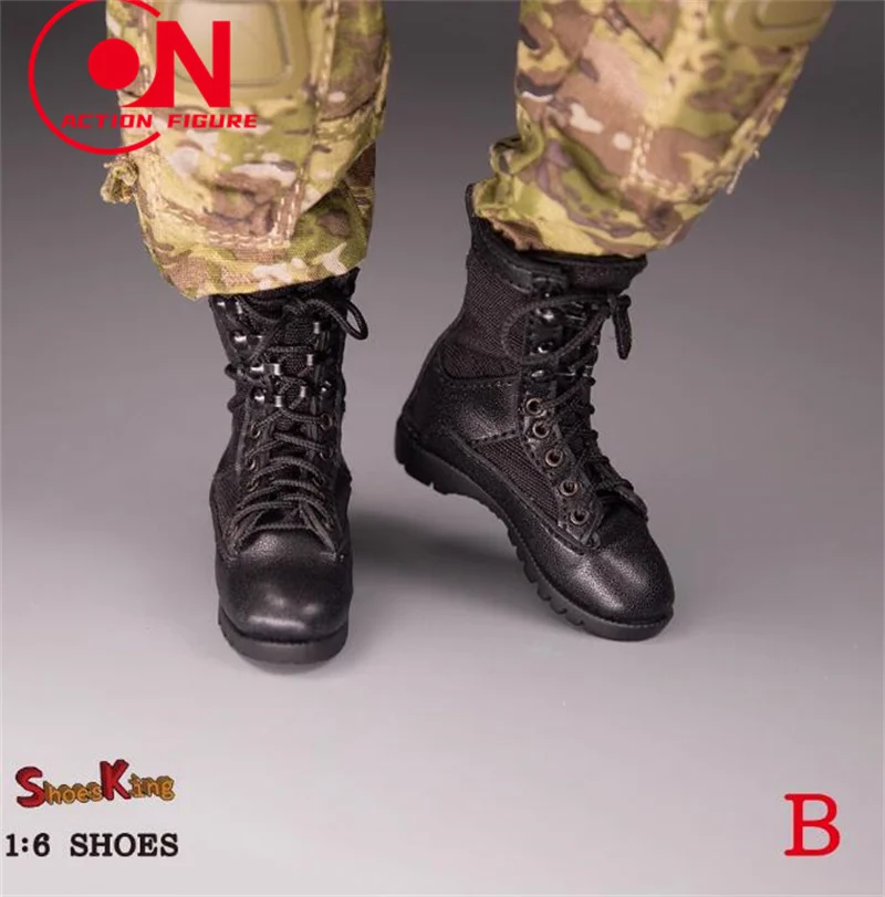 1/6 sk011 botas de combate masculinas sapatos ocos do exército modelo adequado para bonecas de corpo de figura de ação solider de 12 ''