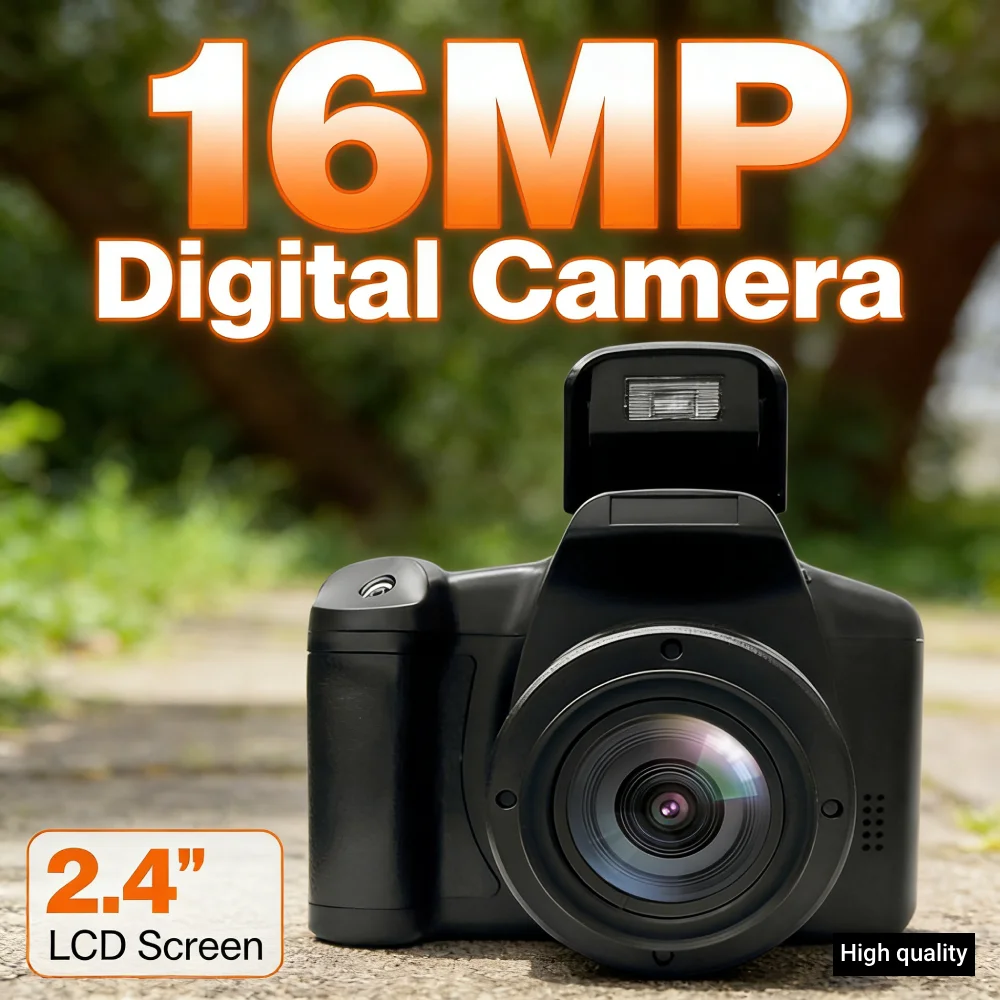 

16MP Vlogging Camera with 2.4 Inch LCD Screen Video Camera 16X Digital Zoom Video Recorder for Photography and Video