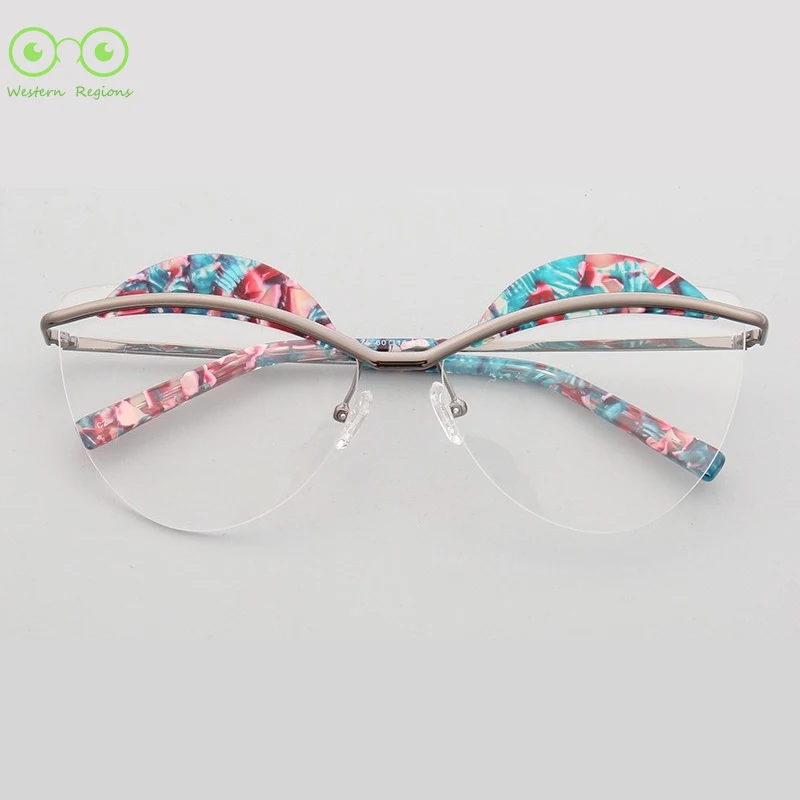 إطار نظارات شخصي للرجال والنساء، نموذج معدني، إطار نظارات مصمم، يمكن مطابقة مع قصر النظر