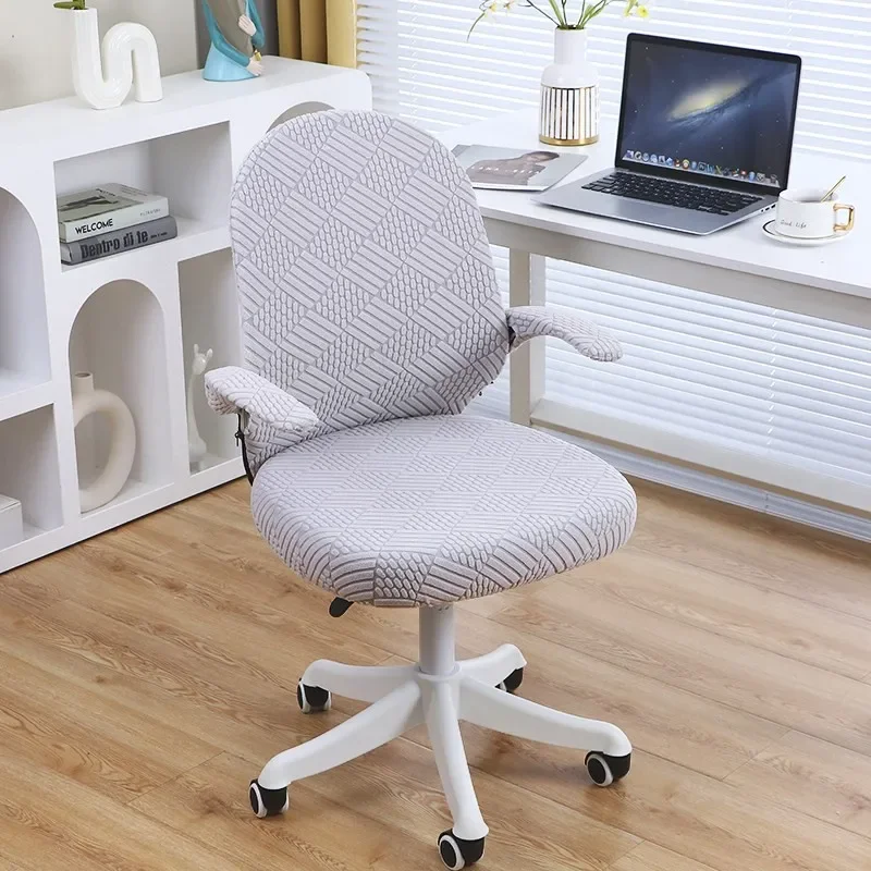 Rotat Seat Dustproof Chair Protector Elastic Office Chair Cover Learning Chair Case Universal Split Seat Back Slipcover Decor