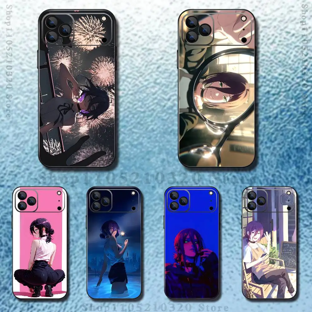 

Chainsaw M-Man R-Reze Phone Case For iPhone 17,16,15,14,13,12,11,Pro Max,XSX,,XR,SE,Mini,8,7,Soft Silicone Black Cover