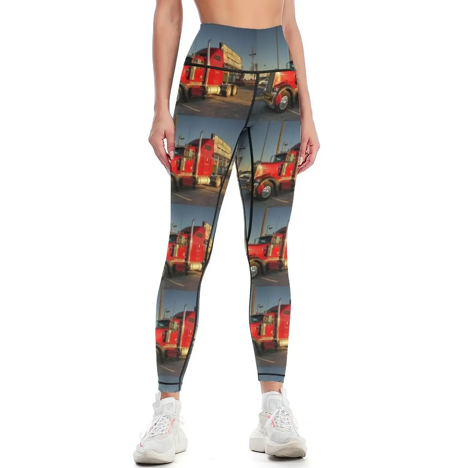 

Red Kenworth Leggings gym clothing Women sports Leginsy push up Jogger pants Womens Leggings