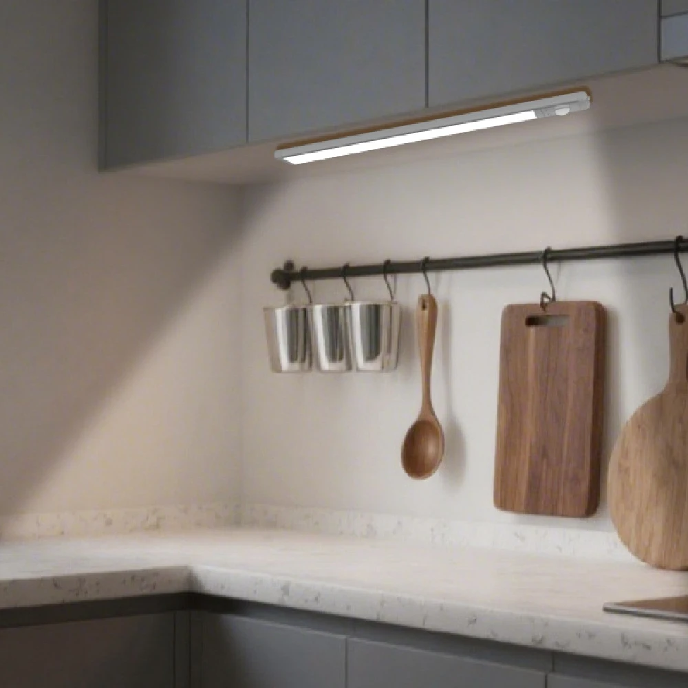Under Cabinet LED Motion Sensor Light,Wireless USB Rechargeable Night Light,Indoor Lighting for Kitchen Cabinet,Bedroom Wardrobe