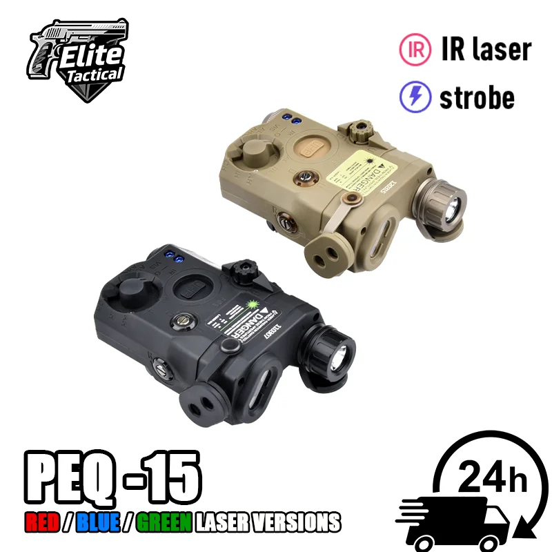 

WADSN Tactic PEQ-15 NGAL Red Dot Laser Red/Green/Blue Laser Aiming Scout, Equipped with LED Strong Light Shooting Hunting Airgun