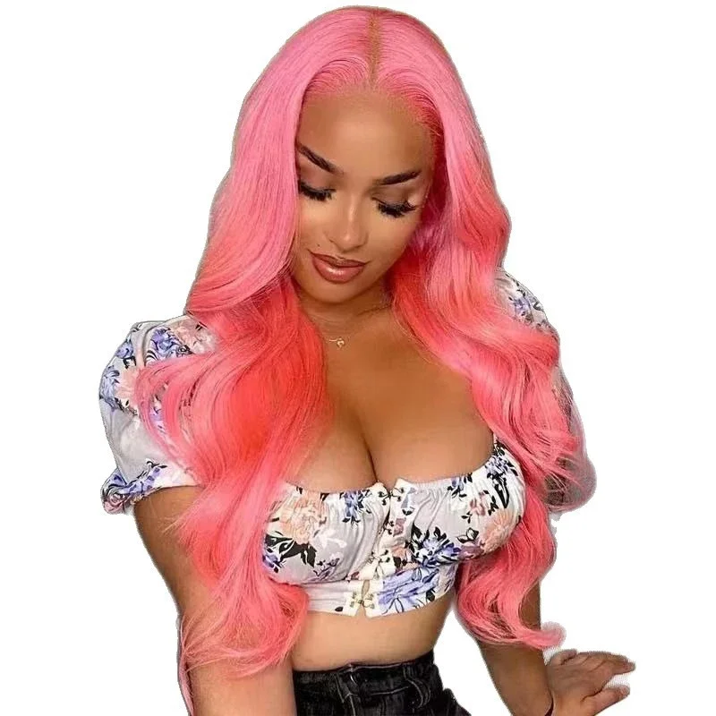 Concert Woman Dress Up Colorful Long Curly Hair Banquet Headwear No Bangs Wig Bar Performance Lady Clothing Match Wave Wig Cover