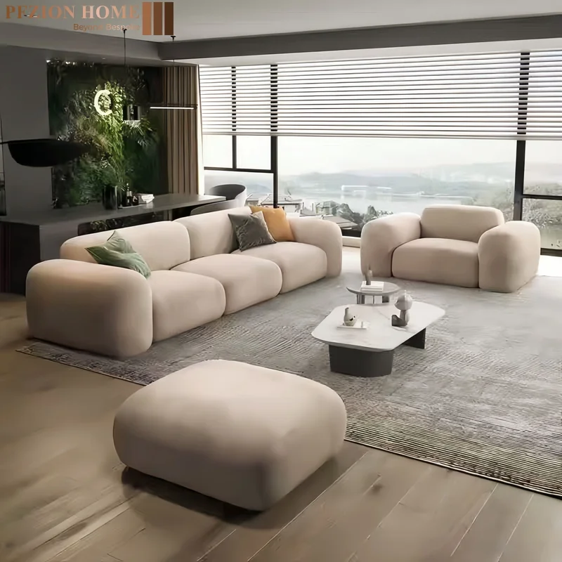 Villa Contemporary Couple Sofa Modern Luxury Velvet Arc 2-Seater Loveseat Sofa with Soft Cushions