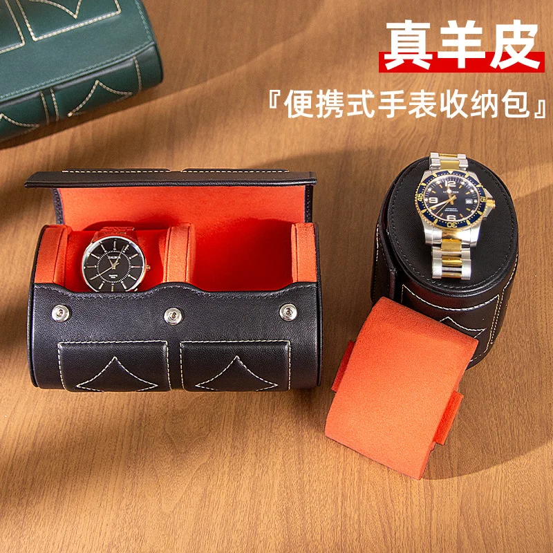 

Watch Travel Case ,2 Slot Watch Roll Travel Case Organizer Display - PU Leather Watch Case - Watch Organizer for Men & Women