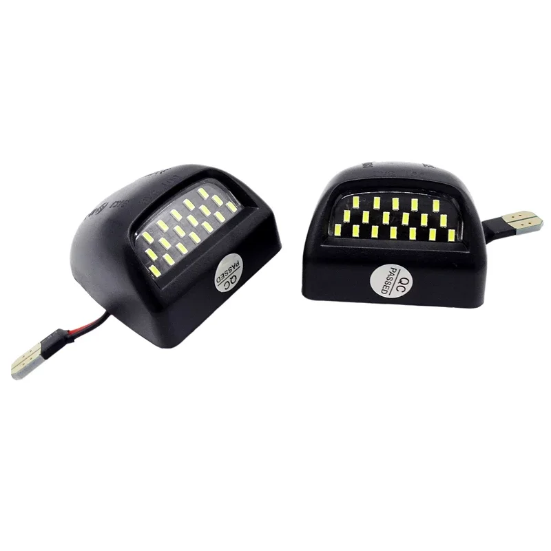 Xenon White 18SMD LED Plastic Black Shell Replace License Plate Light For Escalade Cadillac Chevy Silverado 1500 2500 3500