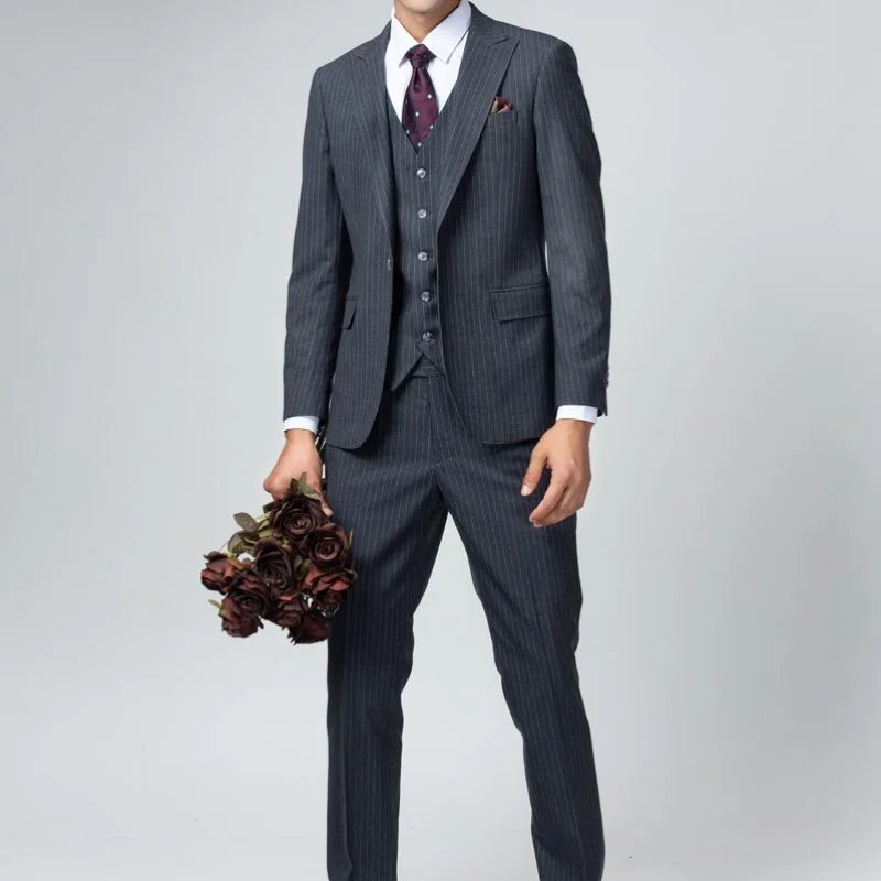 

Мужской деловой костюм-двойка, премиум-класса, приталенный, повседневный, — лучший подарок для мужчин