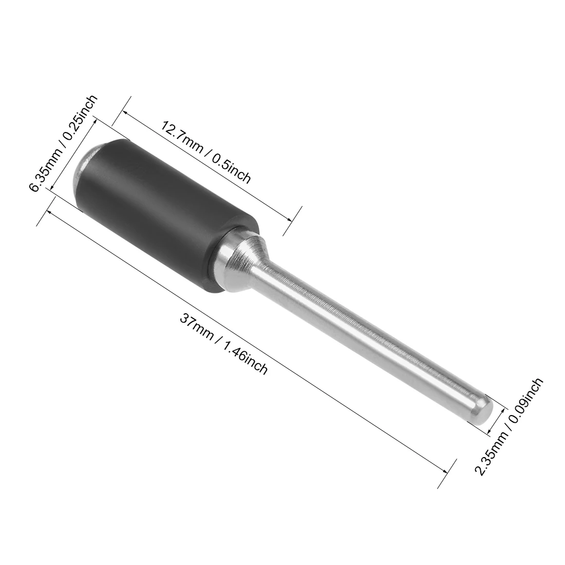 Mandrini in gomma a tamburo da 1/4 pollici supporto per manicotto abrasivo con gambo da 2.35mm accessori per utensili rotanti per levigatrice levigatura lucidatura