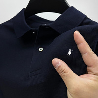 High quality men's business polo shirt embroidered with original logo, men's summer T-shirt, street fashion brand polo shirt