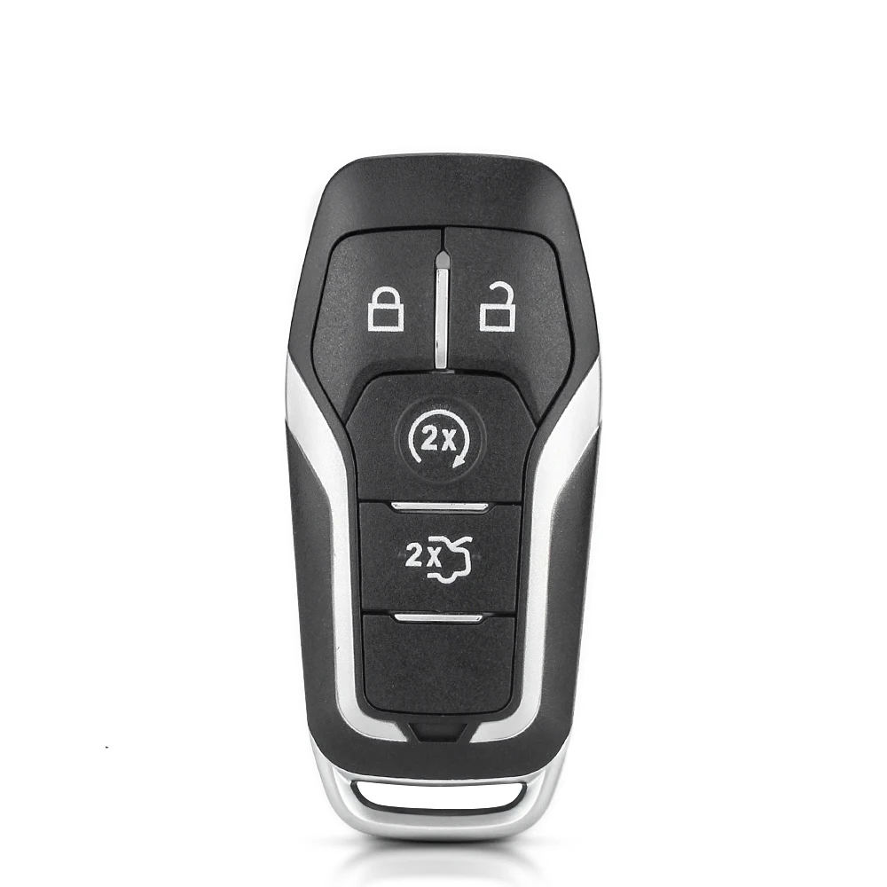 KEYYOU 4/5 Buttons Smart Car Remote Key Case For Ford Edge Mondeo Mustang F-150 Explorer Filp Car Key Blank Shell 2015-2017