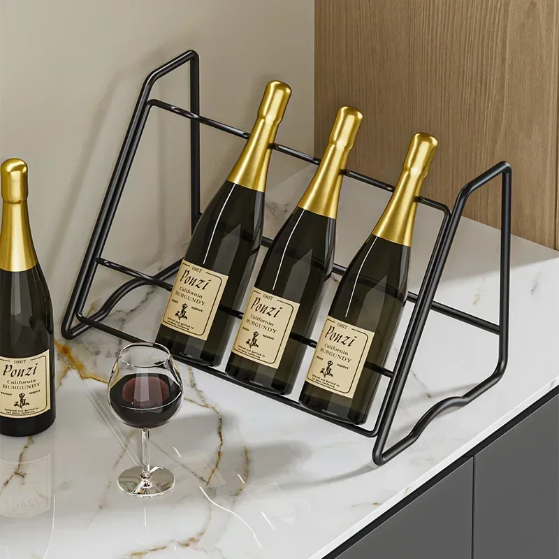 Wine Rack Beer Bottle Storage Holder Stackable Whisky Wine Cabinet Shelves Iron Buffet Display Shelf Home Decor Bar Accessories