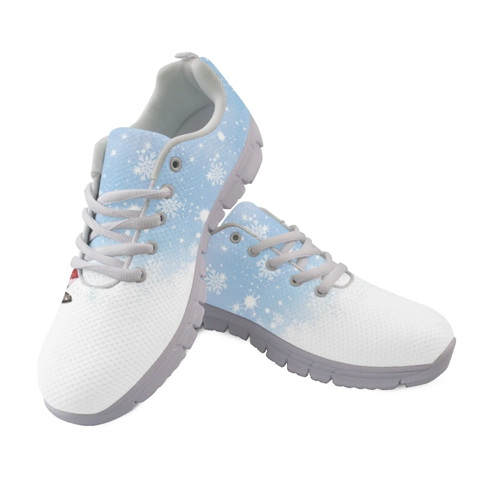 Coloranimal Snowflake Running Shoes Featuring Breathable Mesh, Soft EVA Sole Sneakers for Outdoor Running for Men and Women