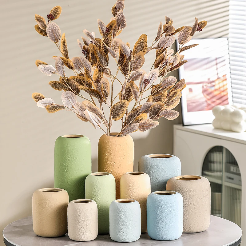 

ceramic vase Morandi color home simple ornament light luxury living room homestay decoration water raising flower