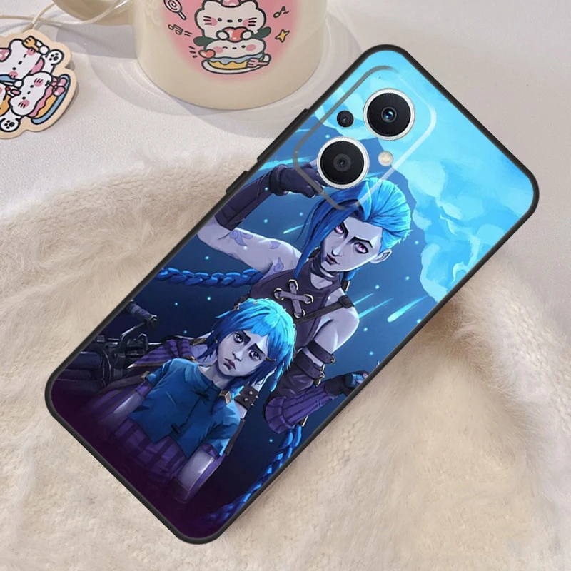 Anime Arcane Jinx Case For OPPO Reno 5 Lite 4 6 7 8 10 Pro 8T 4Z 5Z OPPO Find X3 Lite X2 Neo X5 X6 Pro Cover