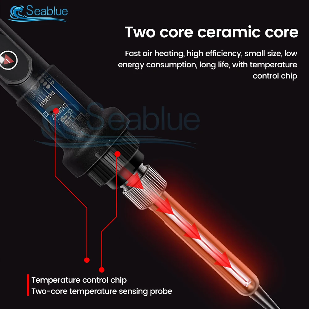 Adjustable Temperature Digital Display Electric Soldering Iron 80W 220V/110V LCD Electric Soldering Iron DIY Welding Repair Tool