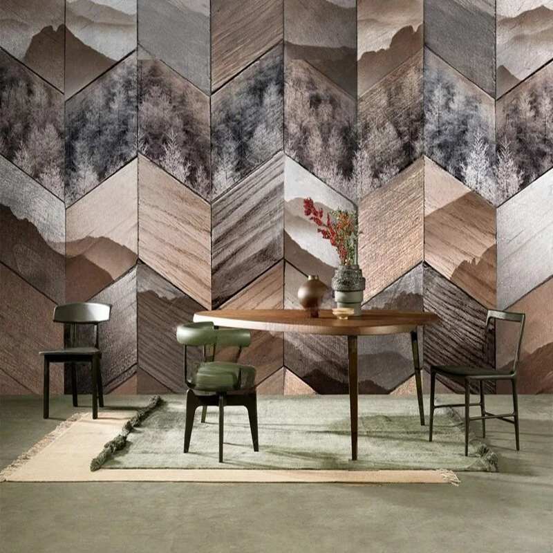 

Modern Abstract 3D Forest Landscape Mural Custom Wallpaper for Living Room Study Hotel Decoration Background Wall Art Prints